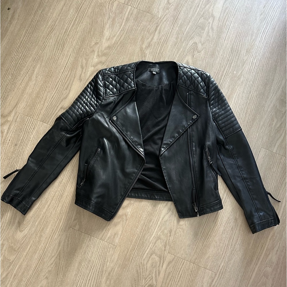 TOPSHOP moto faux leather jacket